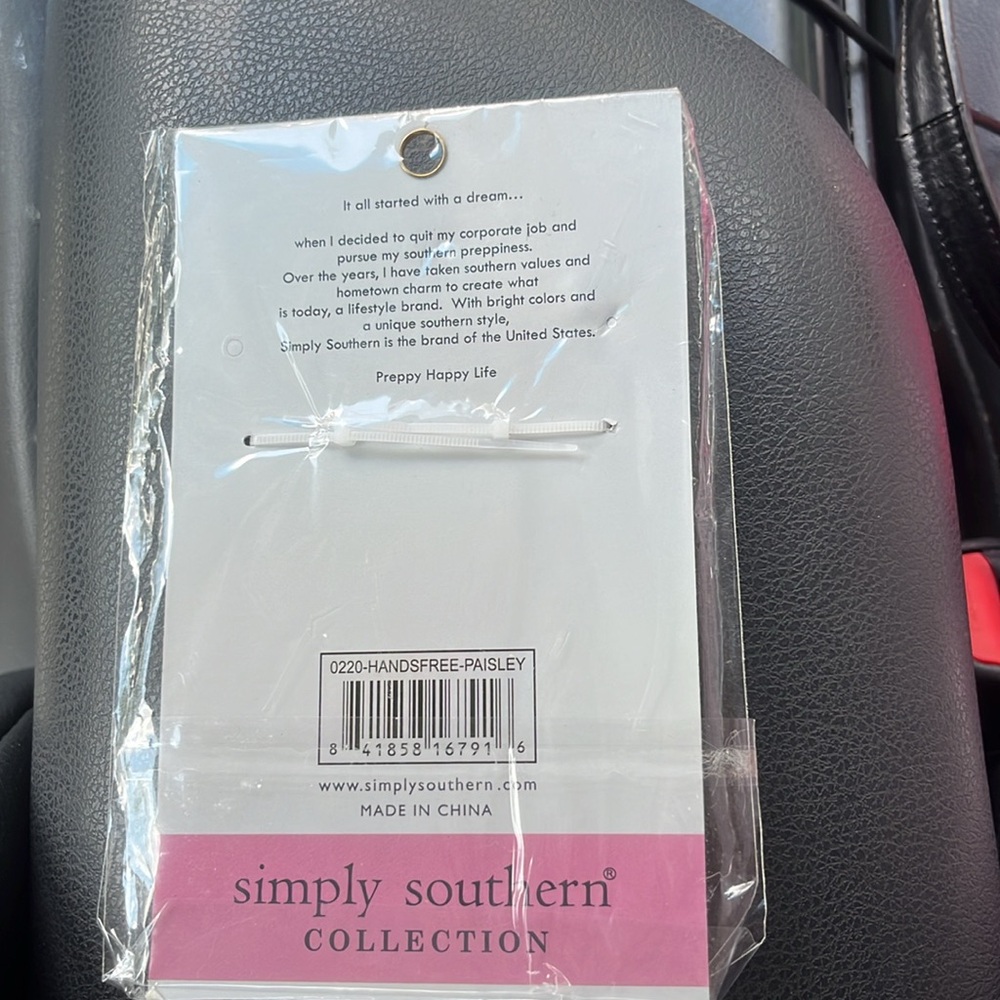 NWT Simply Southern Paisley Touchless Keychain Door Opener - Picture 2 of 4